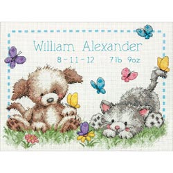 70-73883 Pet Friends Birth Sampler